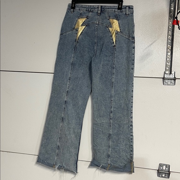 WE THE FREE THUNDERBIRD FLARE JEANS LIGHTNING BOLT FLARES 32 - Picture 4 of 6